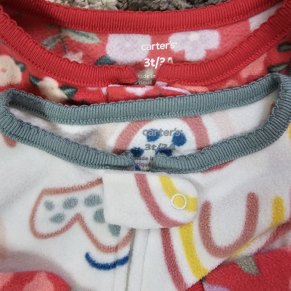Carters 3T Warm Footie Pj Pajamas - Picture 2 of 4